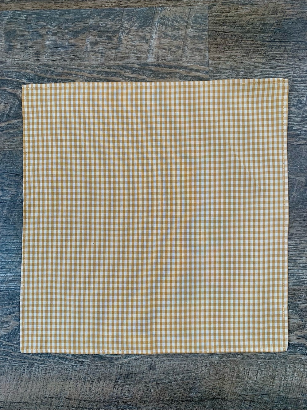 Gold Endicott Cottagecore Gingham Pocket Square Scarf